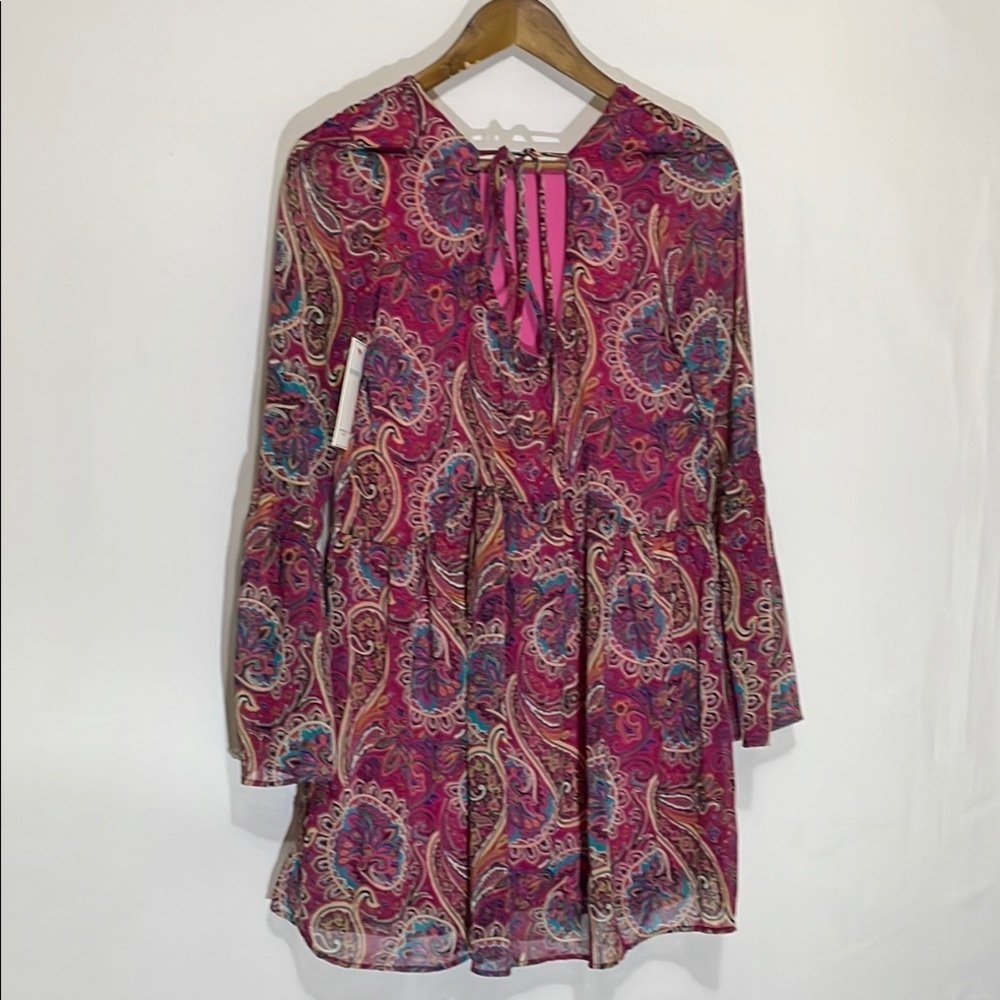 Adrienne Paisley Print Boho Dress Sz Small - Picture 2 of 14